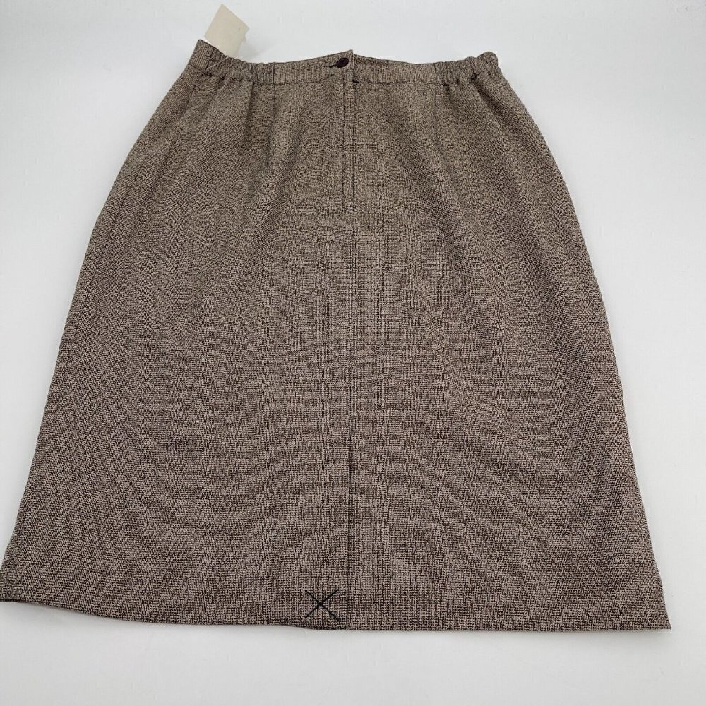 Sag Harbor Suit Skirt 10 Womens Brown Lined Straight Pencil Business Casual New - Picture 3 of 13